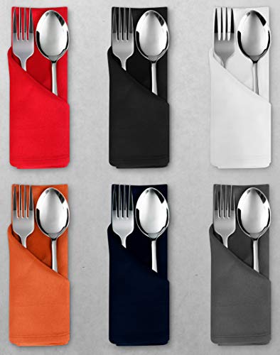 image for Utopia Home 24 Pack Cloth Napkins (17 x 17 Inches), Orange Dinner Napk