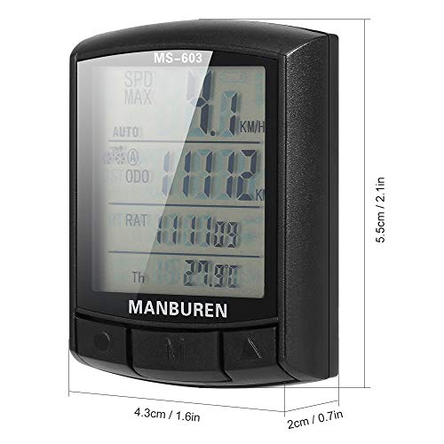image for LixadaA Bike Computer with Bicycle Speedometer and Odometer Cycling Co