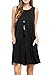 TOPONSKY Women 's Ladies Long Top Blouse Summer Womens Sleeveless Mini Dress,Black,X-Large