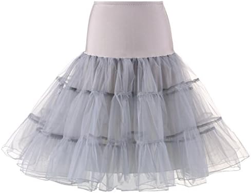 NUOMIQI Women's 50s Vintage Petticoat Crinoline Tutu Underskirts Small