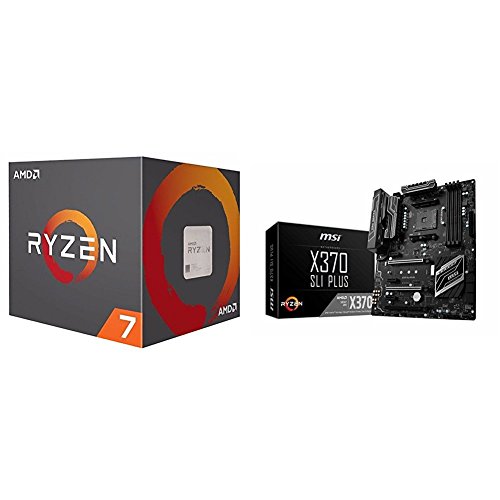 AMD Ryzen 7 1700 Processor with Wraith Spire LED Cooler (YD1700BBAEBOX) and MSI ATX DDR4 AM4 AMD X37