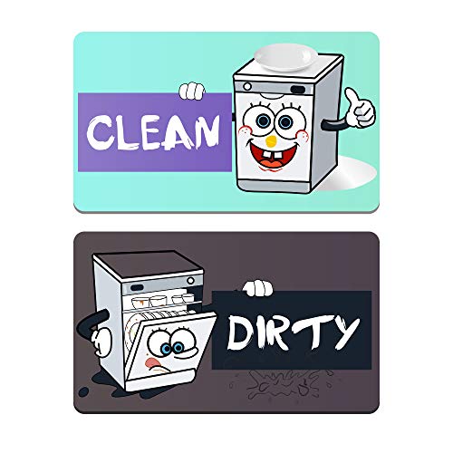 KYONANO Clean Dirty Dishwasher Sign Funny Dishwasher Sign