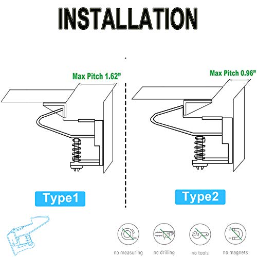 3 Proofing+Locks+Vkania+Adhesive+No+Drilling+Magnetic+Optional