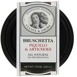 Cucina and Amore Piquillo and Artichoke Bruschetta 7.5 Ounce - Pack of 6