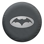 SpareCover BR-bat-mod-32 Brawny Series Black Denim 32" Tire Cover with Batman Modern Design
