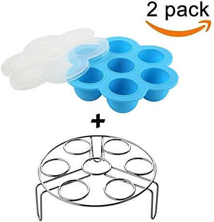 Silicone Egg Bites Molds With Stainless Steel Egg Steamer Rack