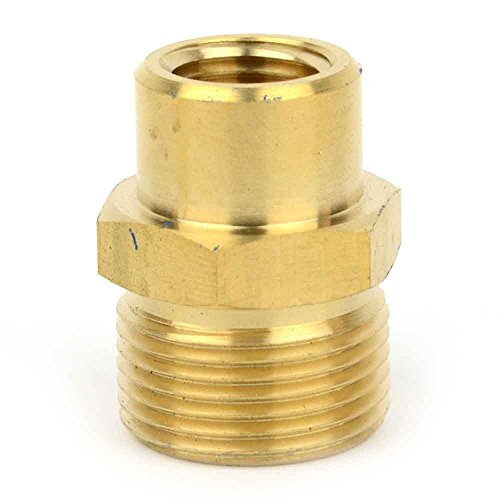 Interstate Pneumatics PW7150 Pressure Washer M22 x 1/4 inch FNPT Brass Adapter, 4000 PSI