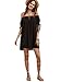 SheIn Women's Off The Shoulder Tie Cuff Shift Dress Medium Black