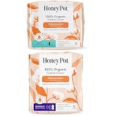 The Honey Pot Company - Pads for Women - Non-Herbal Super &amp; Overnight Pads Bundle - Organic Cotton Cover, &amp; Ultra-Absorbent Pulp Core - Feminine Care