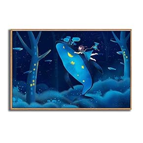 Framed Canvas Wall Art for Living Room, Bedroom Dreamland Theme Canvas Prints for Modern Home Decoration Ready to Hang - 16"x24" inches