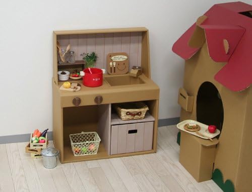 Amazon Co Jp 森井紙器 段ボール工作シリーズ おままごとダンボールキッチン ホーム キッチン