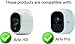 Security Wall Mount- Adjustable Indoor/Outdoor Mount Compatible with Arlo, Arlo Pro, Arlo Pro 2 and Other Compatible Models — by Dropcessories (1 Pack, White)