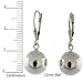 Sterling Silver High Polished Ball Leverback Dangling Earrings, 12mm