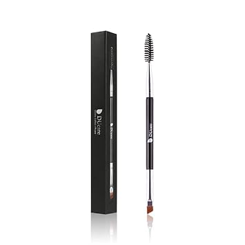 DUcare Duo Eyebrow Brush - Perfect Quality Angled Eye Brow Brush and Spoolie Brush