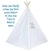 Kids Teepee Tent for Kids, No Toxic Chemicals Added, Carrying Case, White Play Tents Indoor for Boys & Girls Large Enough Tipi for Toddler Dog Baby Boy Adult Children Adults Dogs, Childs Reading Nook
