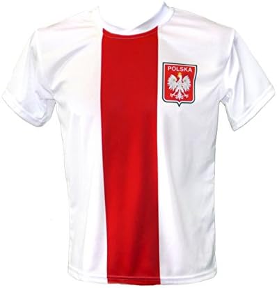 Polska Eagle White Red Flag Soccer Jersey