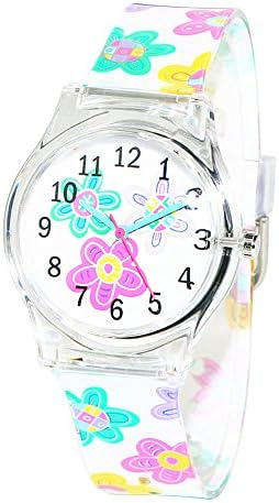 Hansying Latest Styles Resin Strap 3 Color Flowers Design Women's Girls Waterproof Quartz Watch