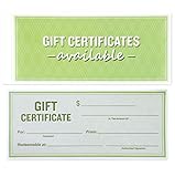 Best Paper Greetings 50-Sheet Gift Certificate Book for Small Businesses, Corporate Events, Personal Gift Giving, 8.5 x 3.5 Inches
