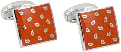 AUSCUFFLINKSOrange Cufflinks | 5 Year Warranty | Cufflinks Box Included | Quality Cuff Links | Gift for Men | Groomsmen Gifts
