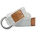 Samtree Canvas D Ring Belts,Adjustable Solid Color Military Style Web Belt Buckle(46