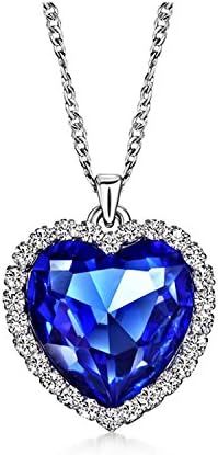 Charm 1997 Film Titanic Heart Of Ocean Necklace & Pendant For Lady in Party And Prom Zinc Alloy Necklace With Crystal Pendant