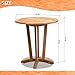 Amazonia Victor 1-Piece Outdoor Bistro Round Table | Certified Teak | Ideal for Patio and Indoors, 27Lx27Wx29H, Light Brown