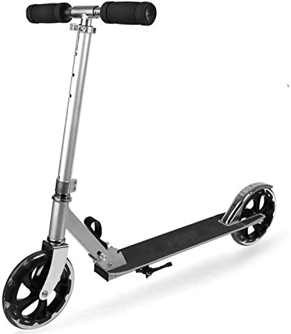 Ferty Hight Adjustable Folding Durable 2 Wheel Kickboard Scooter For Teens And Adult (Silver)