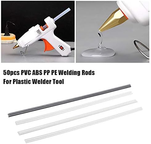Summeishop 50 Pieces Plastic Welding Rods, ABS/PP/PVC/PE Welder Sticks, Welding Soldering Supplies for Plastic Welder Standard Comfy