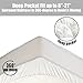 Twin XL Mattress Pad - Pillow Top Fitted Mattress Pad Cover (Deep Pocket 8