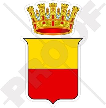Amazon Com Naples City Coat Of Arms Badge Crest Italy Citta Di Napoli Italian 110mm 4 3 Vinyl Bumper Sticker Decal Automotive