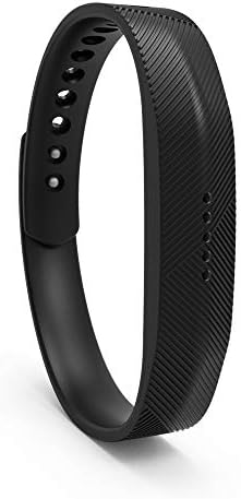 Compatible with Fitbit Flex 2 Bands, Classic Soft Silicon Replacement Band Sports Accessories Bracelet Band Strap Fitness Wrist Band Women Men Small Large (Black, Small (5.5" - 6.7"))