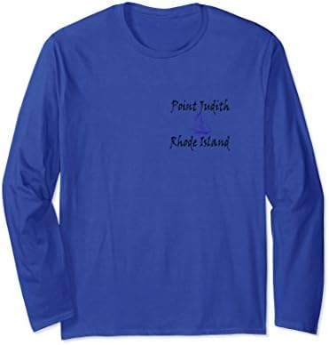 Unisex Point Judith Rhode Island Sailboat Long Sleeve T-Shirt 2XL Royal Blue