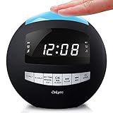 OnLyee Bluetooth Alarm Clock Radio & Wireless Bluetooth Speaker with AM FM,AUX,Dual USB Charging,Multi-Color LED Night Light