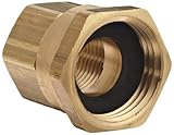 Dixon Valve & Coupling BAS974 Brass Fitting, Swivel Adapter, 3/4" GHT Female x 1/2" NPTF Female