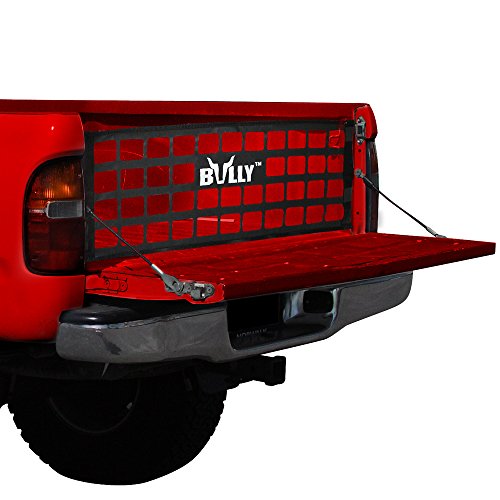 Bully TR-02WK Heavy Duty Cargo Tailgate Net for Mid Size Pickup Truck Cab Truck Bed - Black Pack of 1
