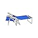 Deluxe 5 Reclining Positions Lay Flat Aluminum Beach Chair with Cup Holder 250 lb Load Capacity