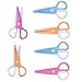 COOKA Plastic Safety Scissors, Pre-school Training Scissors Art Craft Scissors for Kids and Students (6 Pieces)