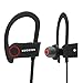 Bluetooth Headphones, KOOWIEN Bluetooth 4.1 Stereo Wireless Earphones Sports Earbuds Headset for Gym Running Exercise with Mic(8 Hours Play Time, IPX4 Sweatproof, Secure Ear Hooks Design)- Black