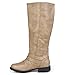 Journee Collection Womens Regular Wide-Calf and Extra Wide Calf Side Zip Buckle Knee-High Riding Boots