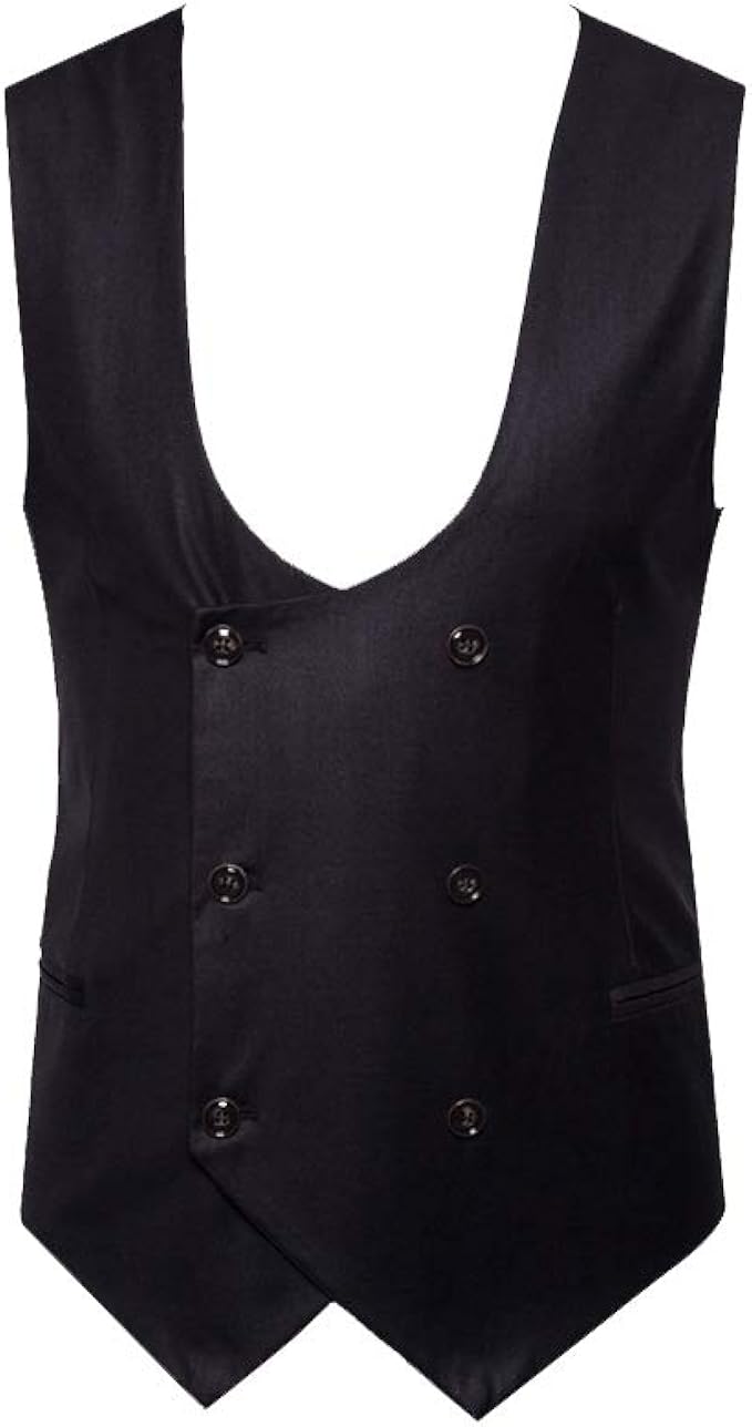 Men's Slim Fit Wedding Horseshoe Waistcoat Casual Business Suit Vests