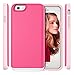 Style4U iPhone 6S Case, iPhone 6 Case, Slim Shock-Resistant Hybrid Armor Case with Credit/ID Card Compartment for Apple iPhone 6S / 6 with 1 Stylus and 1 HD Clear Screen Protector [Hot Pink]
