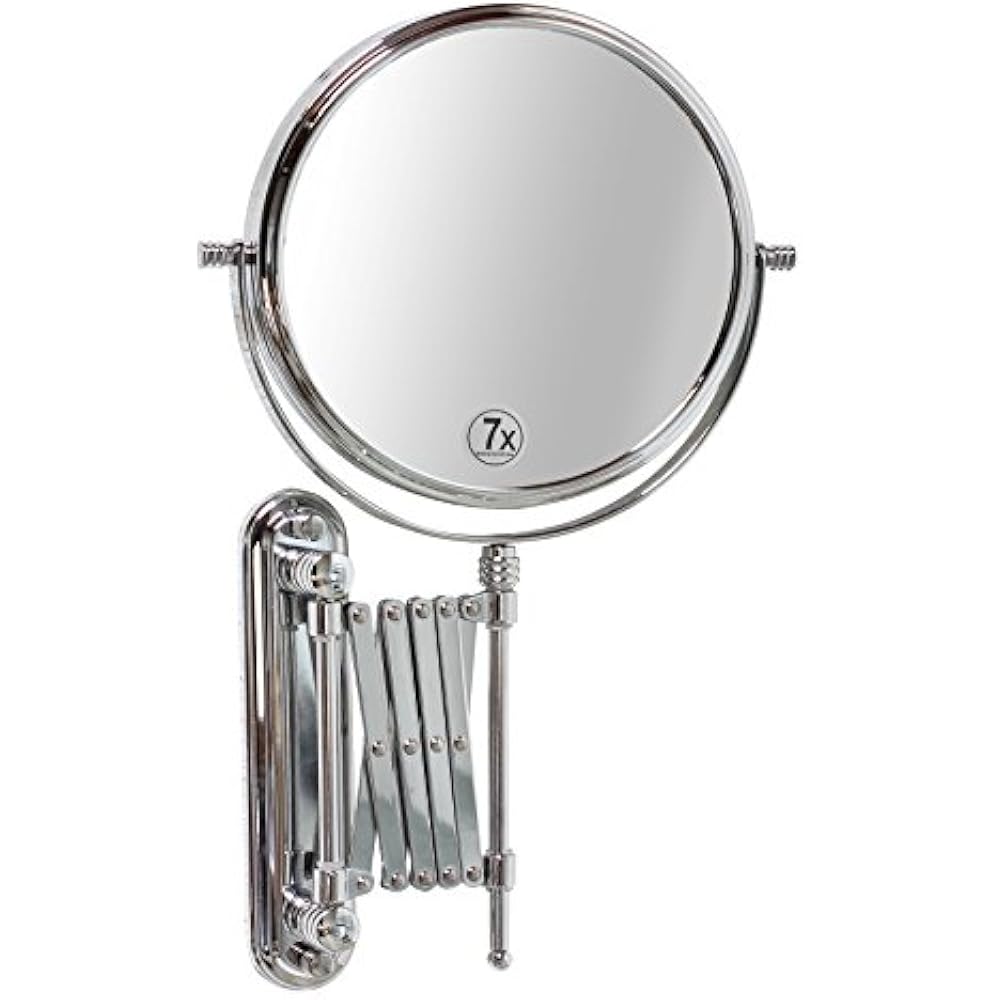 Makeup Mirrors DecoBros 8Inch TwoSided Extension Wall Mount With 7x