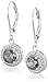 Amazon Collection Sterling Silver Mystic Cubic AAA Zirconia Halo Drop Leverback Dangle Earrings (1.9 cttw)