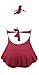 Cocoship Red and White Polka dot Retro Vintage One Piece Swimwear Swimsuit 40(FBA), Red(Fast Ship), 40(US4-6)