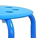 Topeakmart Set of 5 Classroom Stackable Stools Plastic Stack Stools Blue/Green/Red/White/Yellow Bar Stools Set 17.3in Height