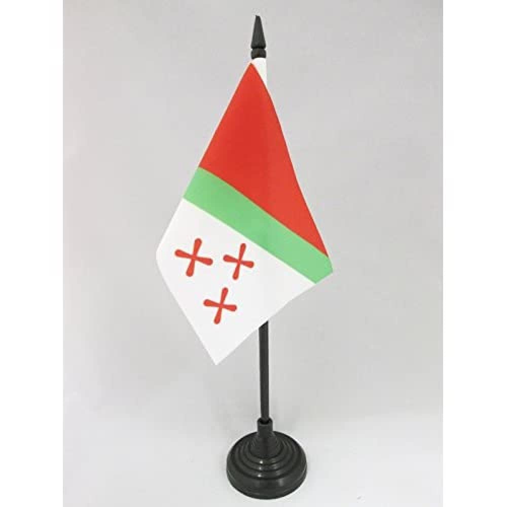 AZ FLAG - Katanga Province independentist Table Flag 4'' x 6'' - Democratic Republic of the Congo Office Mini Banner 100% Polyester 15 x 10 cm - Mini Desk Flag with 10'' Pole and Black Plastic Base