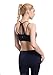 Women's Sexy Strappys Wirefree Yoga Sports Bra Black S