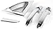Chrome Door Handle/Catch Molding Trim Covers 6pcs Set for 2012 2013 Hyundai Veloster - 1 Keyhole (Driver Side)