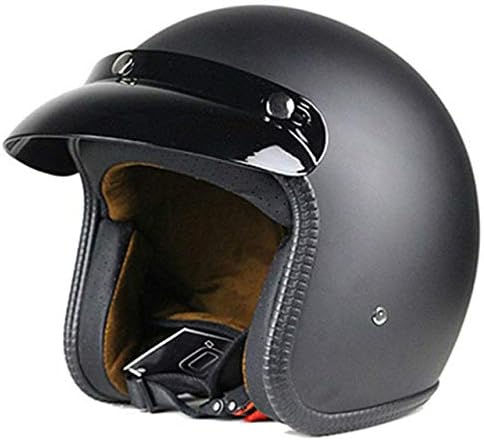 casco abierto café racer piel