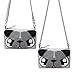 BMC Cute Animal Dog Puppy Face Purse for Girls Teens Women - 3 Detachable Straps for Casual Crossbody Bag, Clutch Wristlet, & Evening Shoulder Handbag - PU Faux Leather - Gray Pug Design